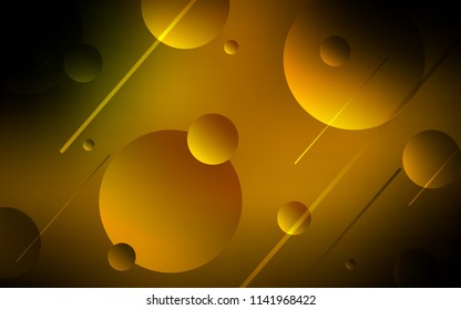 Dark Green, Yellow vector cover with spots. Blurred decorative design in abstract style with bubbles. Beautiful design for your business advert.