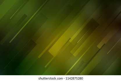 Dark Green, Yellow vector cover with stright stripes. Modern geometrical abstract illustration with Lines. Template for your beautiful backgrounds.