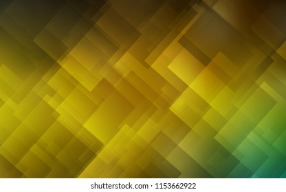 Dark Green, Yellow vector cover with stright stripes. Lines on blurred abstract background with gradient. Smart design for your business advert.