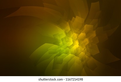 Dark Green, Yellow vector cover with set of hexagons. Colorful hexagons on white backdrop. Pattern can be used for landing pages.