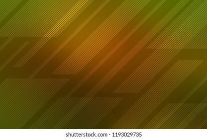 Dark Green, Yellow vector cover with stright stripes. Modern geometrical abstract illustration with Lines. Template for your beautiful backgrounds.
