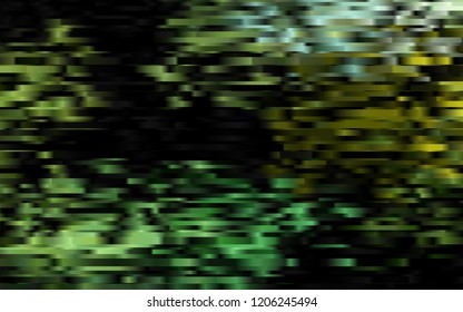 Dark Green, Yellow vector cover with long lines. Shining colored illustration with narrow lines. The template can be used as a background.