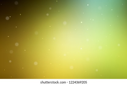 Dark Green, Yellow vector cover with spots. Illustration with set of shining colorful abstract circles. Pattern can be used for beautiful websites.