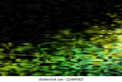 Dark Green, Yellow vector cover with long lines. Modern geometrical abstract illustration with staves. The template can be used as a background.