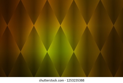 Dark Green, Yellow vector cover in polygonal style. Abstract gradient illustration with rectangles. Modern template for your landing page.