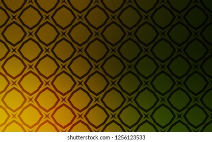 Dark Green, Yellow vector cover with small and big stars. Shining colored illustration with stars. Smart design for your business advert.