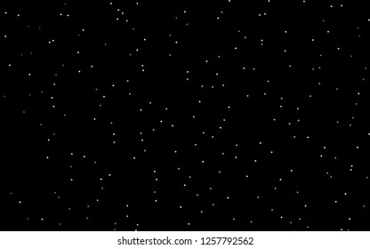 Dark Green, Yellow vector cover with small and big stars. Modern geometrical abstract illustration with stars. Smart design for your business advert.