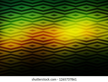 Dark Green, Yellow vector cover in polygonal style. Glitter abstract illustration with triangular shapes. Smart design for your business advert.
