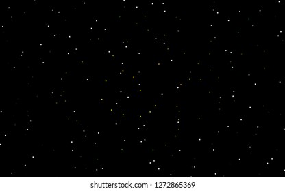 Dark Green, Yellow vector cover with small and big stars. Shining colored illustration with stars. The pattern can be used for wrapping gifts.