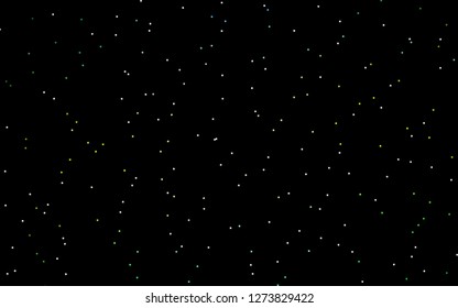 Dark Green, Yellow vector cover with small and big stars. Decorative shining illustration with stars on abstract template. The pattern can be used for wrapping gifts.