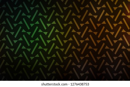 Dark Green, Yellow vector cover with polygonal style. Modern abstract illustration with colorful triangles. Pattern for booklets, leaflets