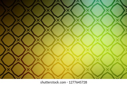 Dark Green, Yellow vector cover with small and big stars. Decorative illustration with stars on abstract template. Pattern for wrapping gifts.