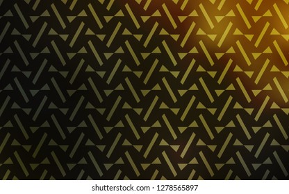 Dark Green, Yellow vector cover with polygonal style. Modern abstract illustration with colorful triangles. Smart design for your adverts.