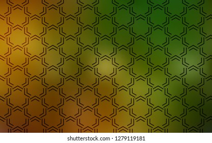 Dark Green, Yellow vector cover with stright stripes. Modern geometrical abstract illustration with Lines. Smart design for your business advert.