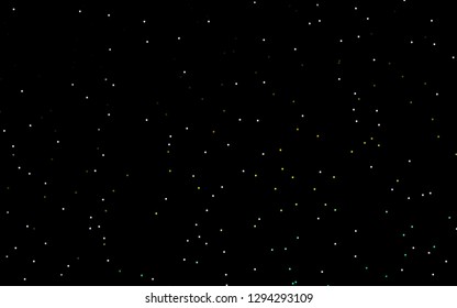 Dark Green, Yellow vector cover with small and big stars. Glitter abstract illustration with colored stars. The template can be used as a background.