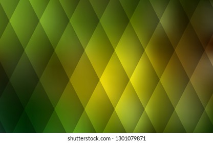 Dark Green, Yellow vector cover in polygonal style. Beautiful illustration with rectangles and squares. Pattern for busines ad, booklets, leaflets