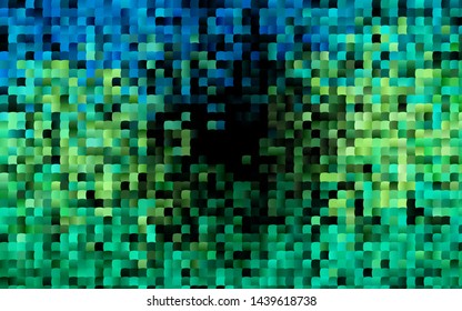 Dark Green, Yellow vector cover in polygonal style. Modern abstract illustration with colorful rectangles. Pattern for commercials.