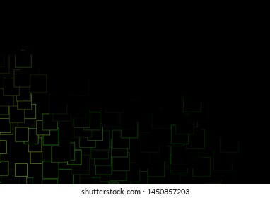 Dark Green, Yellow vector cover in polygonal style. Modern abstract illustration with colorful rectangles. Best design for your ad, poster, banner.