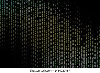 Dark Green, Yellow vector cover with set of hexagons. Glitter abstract illustration in hexagonal style. Pattern can be used for landing pages.
