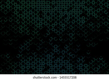 Dark Green, Yellow vector cover with spots. Abstract illustration with colored bubbles in nature style. Pattern for ads, leaflets.