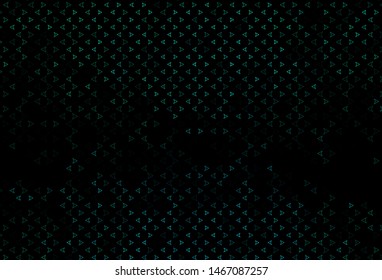 Dark Green, Yellow vector cover in polygonal style. Triangles on abstract background with colorful gradient. Pattern can be used for websites.