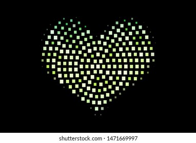 Dark Green, Yellow vector cover in polygonal style. Abstract gradient illustration with rectangles. Pattern can be used for websites.