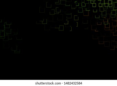 Dark Green, Yellow vector cover in polygonal style. Rectangles on abstract background with colorful gradient. Pattern can be used for websites.