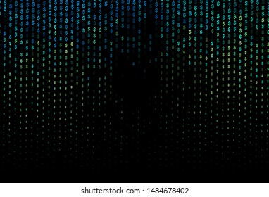 Dark Green, Yellow vector cover with dollar, USD, usa signs. Shining colored illustration with dollar, USD, usa signs. The pattern can be used for financial, investment websites.