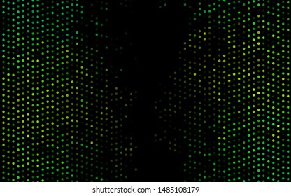 Dark Green, Yellow vector cover with spots. Abstract illustration with colored bubbles in nature style. Template for your brand book.