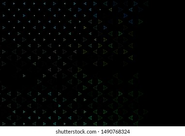 Dark Green, Yellow vector cover in polygonal style. Glitter abstract illustration with triangular shapes. Pattern for commercials.