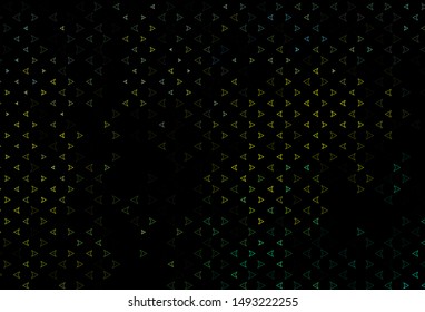 Dark Green, Yellow vector cover in polygonal style. Illustration with set of colorful triangles. Pattern can be used for websites.