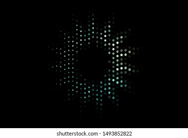 Dark Green, Yellow vector cover with spots. Beautiful colored illustration with blurred circles in nature style. Pattern of water, rain drops.