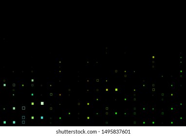 Dark Green, Yellow vector cover with polygonal style. Modern abstract illustration with colorful rectangles. Modern template for your promotion.