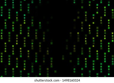 Dark Green, Yellow vector cover in polygonal, circular style. Decorative design in abstract style with circles, rectangles. Best design for your ad, poster, banner.