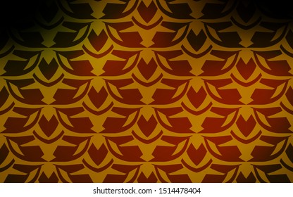 Dark Green, Yellow vector cover with polygonal style. Illustration with set of colorful triangles, lines. Pattern for booklets, leaflets
