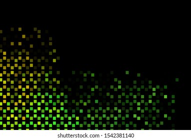Dark Green, Yellow vector cover with polygonal style. Abstract gradient illustration with rectangles. Modern template for your promotion.