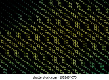 Dark Green, Yellow vector cover with polygonal style. Decorative design in abstract style with rectangles. Modern template for your promotion.