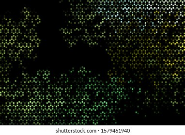 Dark Green, Yellow vector cover with polygonal style. Rectangles on abstract background with colorful gradient. Pattern for websites, landing pages.