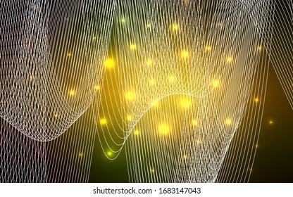 Dark Green, Yellow vector cover with happy holiday ribbons. Glitter abstract illustration with colorful confetti, ribbons. The pattern can be used for carnival, festival leaflets.