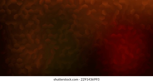 Dunkelgrüne, gelbe Vektorgrafik mit einfachen Hexagons. Einfache Illustration mit farbigen Farbverlauf-Hexagons. Basis-Design, um Ihre Anzeigen zu machen.