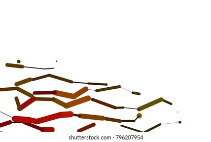 Dark Green, Yellow vector cover with rounded stripes. Decorative shining illustration with lines on abstract template. The template can be used as a background.