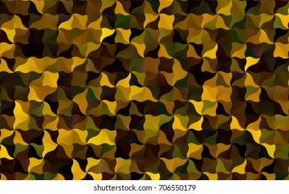 Dark Green, Yellow vector crooked abstract template. Glitter abstract illustration with wry lines. The template can be used as a background for cell phones.