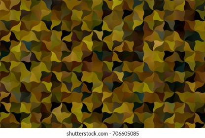 Dark Green, Yellow vector crooked abstract background. Geometric illustration in Origami style with gradient.  The elegant pattern can be used as part of a brand book.