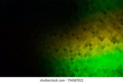 Dark Green, Yellow vector crooked abstract background. Geometric illustration in Origami style with gradient.  The elegant pattern can be used as part of a brand book.