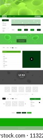 Dark Green, Yellow vector design ui kit with curved circles. Glitter abstract illustration with blurred bubble shapes.. Simple colorful design for websites.