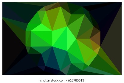 Dark Green, Yellow vector diamond Pattern. Geometric Gemstone sample. Repeating template with a gem in center. Jewelry gems texture for your design. Pattern can be used for background.