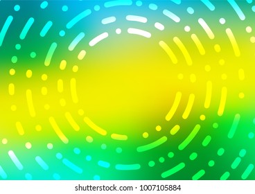 Dark Green, Yellow vector doodle blurred template. Brand-new colored illustration in blurry style with doodles. Hand painted design for web, leaflet, textile.