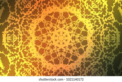 Dark Green, Yellow vector doodle blurred pattern. An elegant bright illustration with lines drawn by child in Natural style. A completely new design for your business.