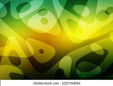 Dark Green, Yellow vector doodle blurred template. Modern geometrical abstract illustration with doodles. The textured pattern can be used for website.