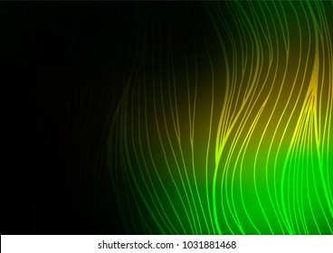 Dark Green, Yellow vector doodle blurred texture. Blurred decorative design in Indian style with Zen tangles. Hand painted design for web, leaflet, textile.